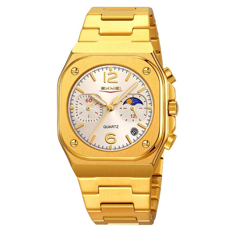 Skmei 9368 Moonphase calendar Quartz watch for Men