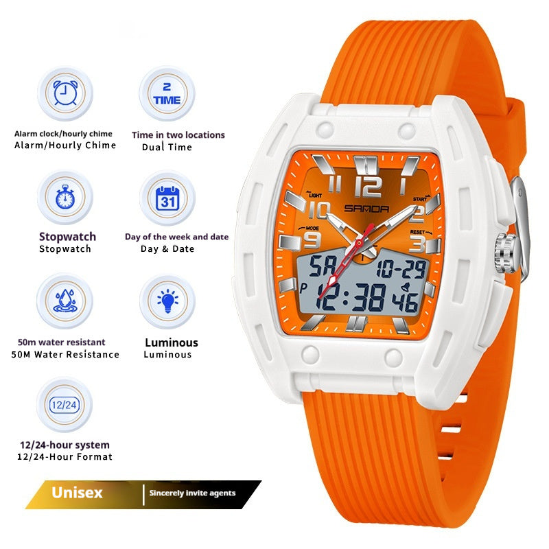 Sanda 6330 Sporty Stylish And Energetic Bucket-style Wristwatch for Men AKDPN