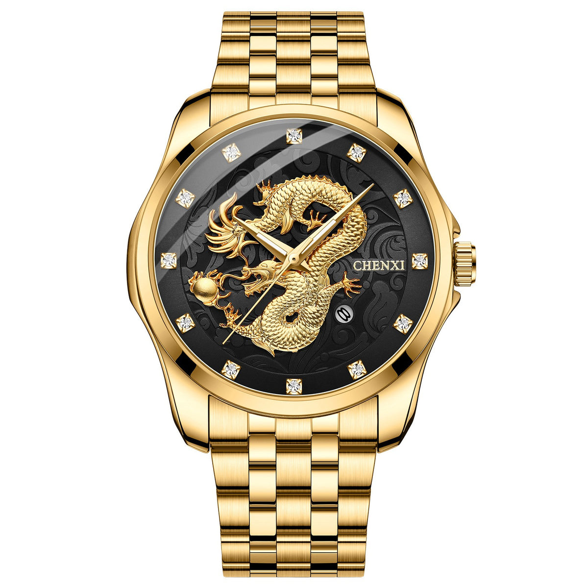 Chenxi Quartz Dragon Watch Steel watch For Men 8220 - Skmeico