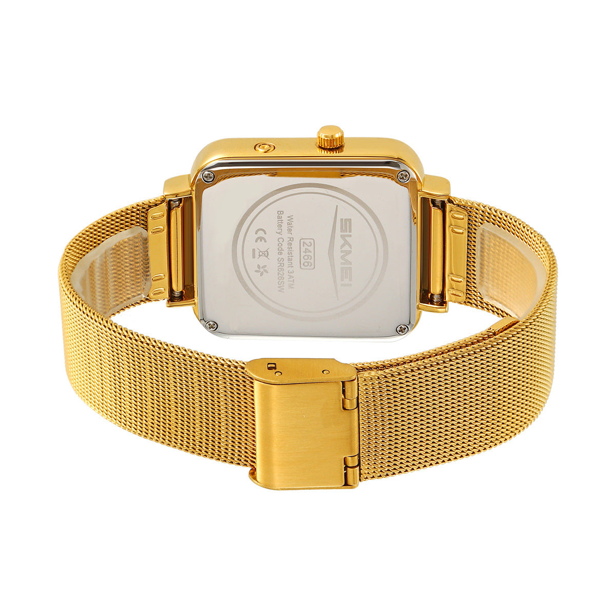 Skmei 2466 Steel Body multifunctional Square watch for Men