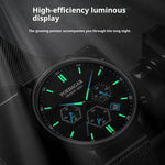 Poedagar P365 Waterproof Luminous Multifunctional Sports Quartz Watch for Men