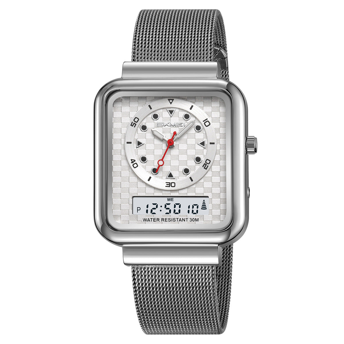 Skmei 2466 Steel Body multifunctional Square watch for Men