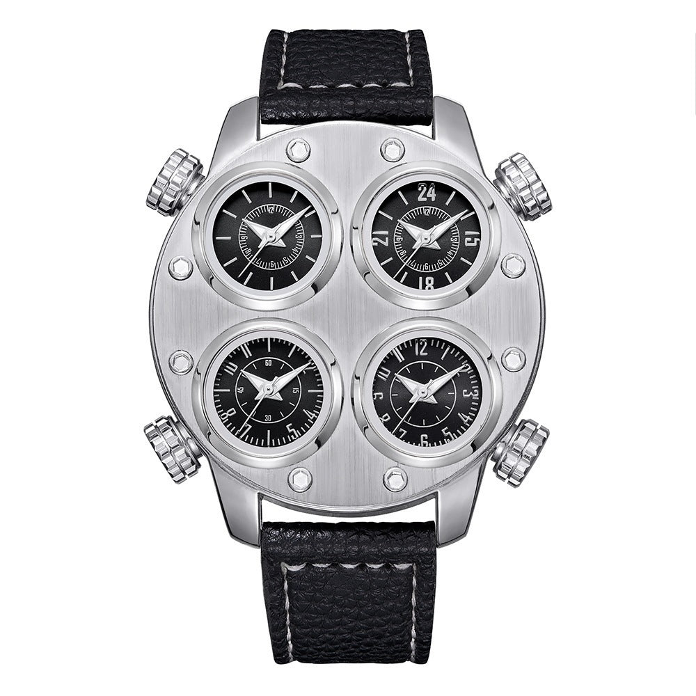 Oulm 9153 Large dial multi time zone Quartz Watch for Men Oulm
