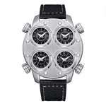 Oulm 9153 Large dial multi time zone Quartz Watch for Men Oulm