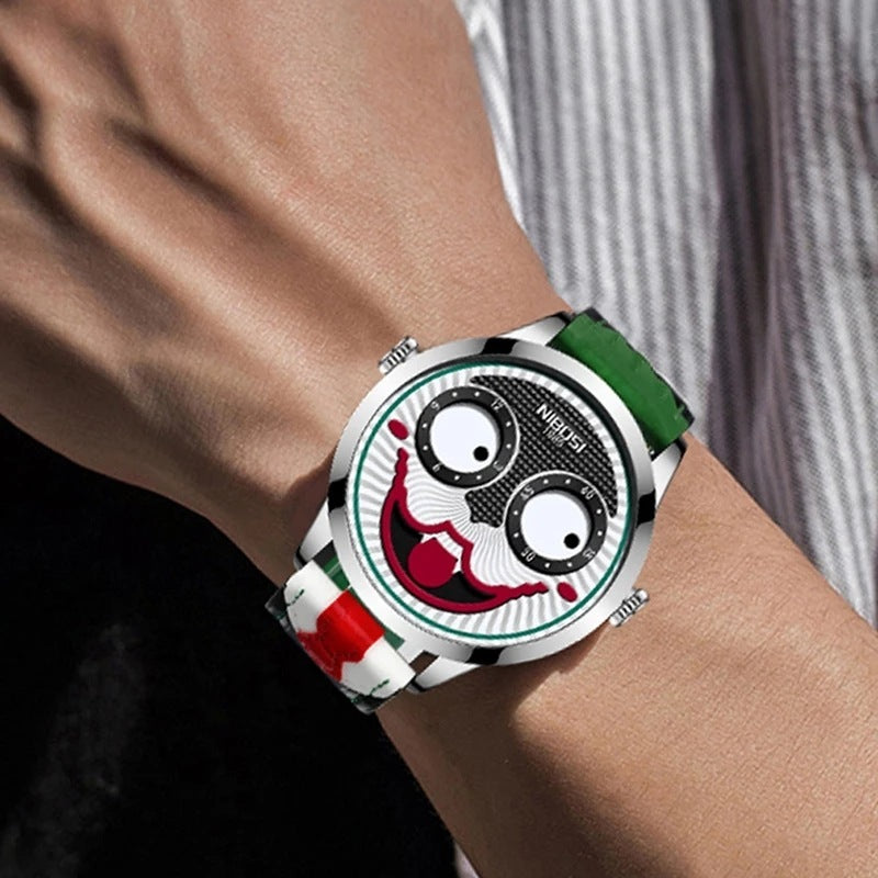 Nibosi 2506 Russian Clown Leather Waterproof Men's Watch