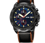 Skmei 9347 Belt Three Eyes And Six Needles Timing Quartz Wrist Watch For Men