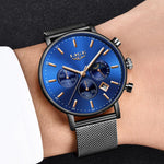 Lige Quartz Watch Analog Business Watch For Men & Women 9894 - Skmeico