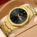 VA VA VOOM 2931 Octagonal Calendar Quartz Watch for Men