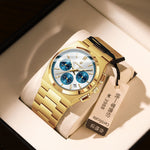 Poedagar 970 Multifunctional Luminous Thin Watch For Men