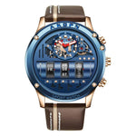 AKDPN Luxury Style Quartz Watch Leather Strap Chronograph Watch For Men A9022