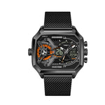 Bonarger 8026 Electronic Multi-functional Sports Luminous Waterproof Watch For Men 