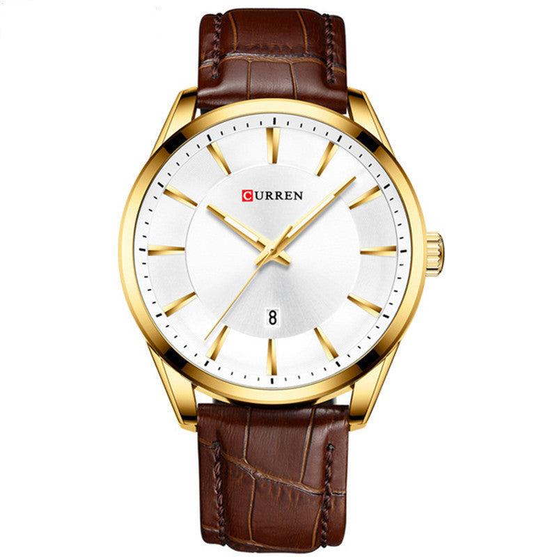 Curren Men's Business Belt Calendar Waterproof Quartz Watch - Skmeico
