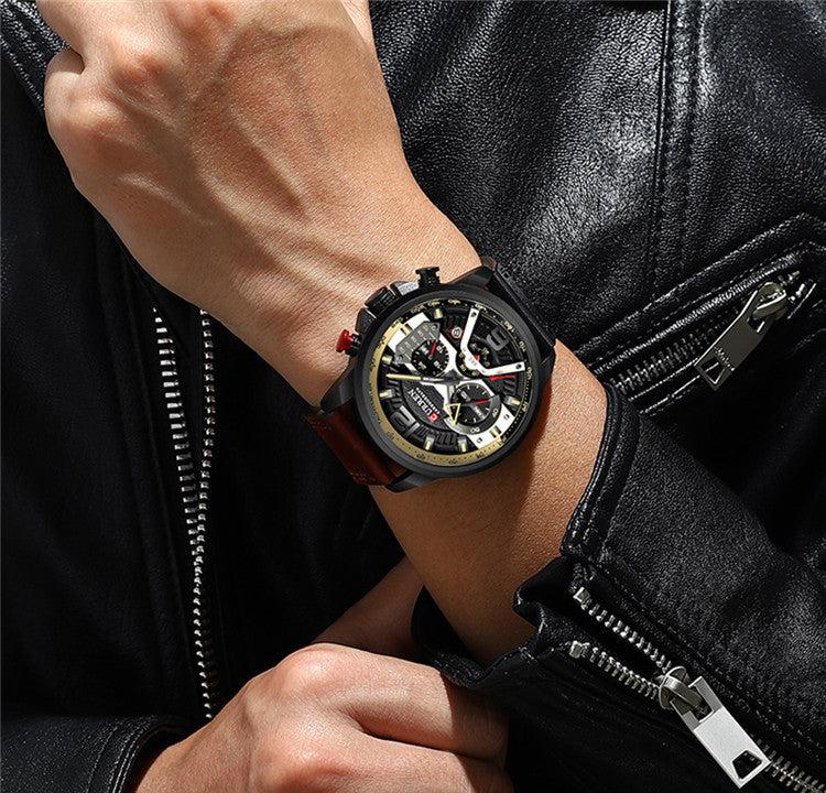 Curren Men's Hot Luxury Chronograph Quartz Wrist Watch For Men 8329 - Skmeico