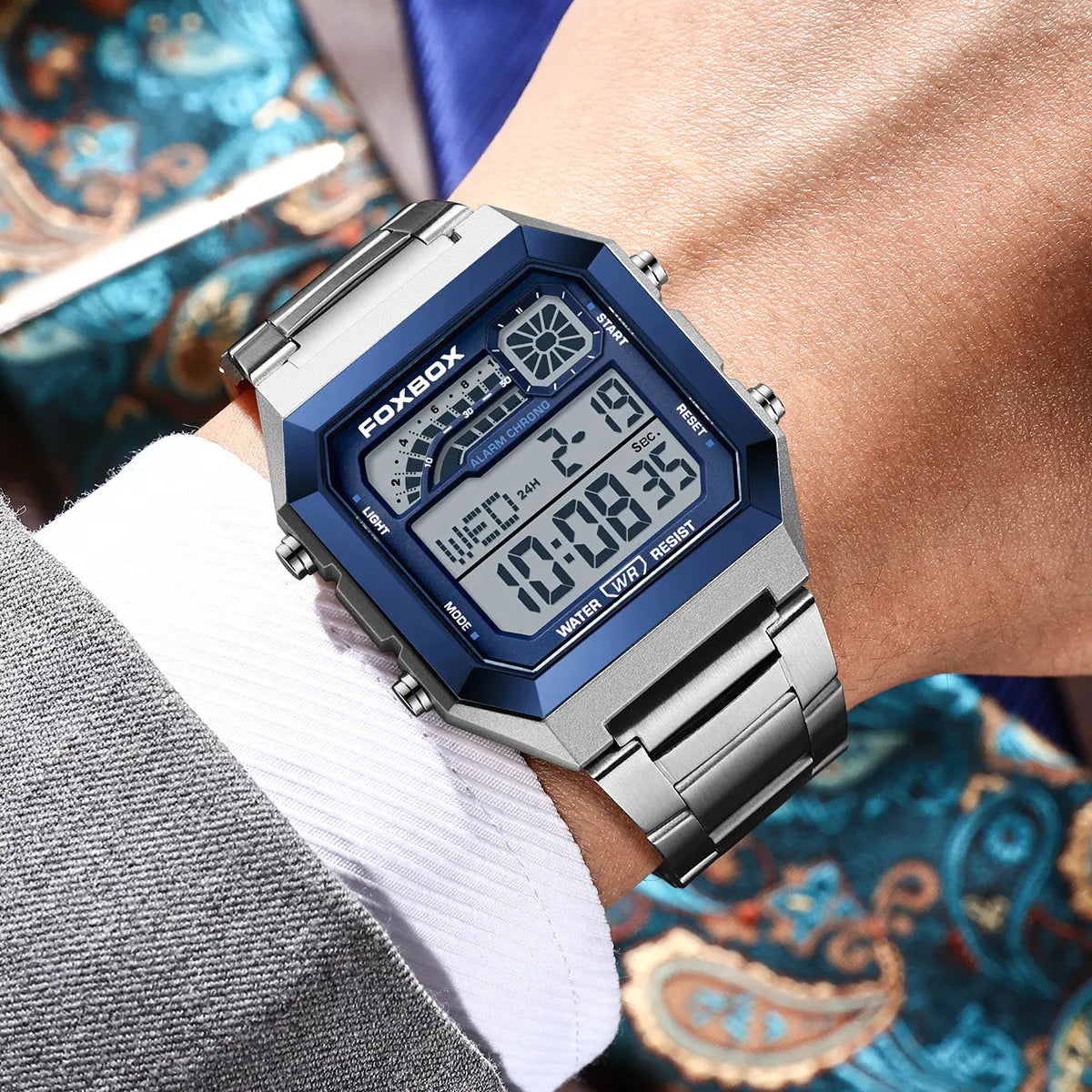 Foxbox FB0076 Square Electronic Sports Digital watch for men Foxbox