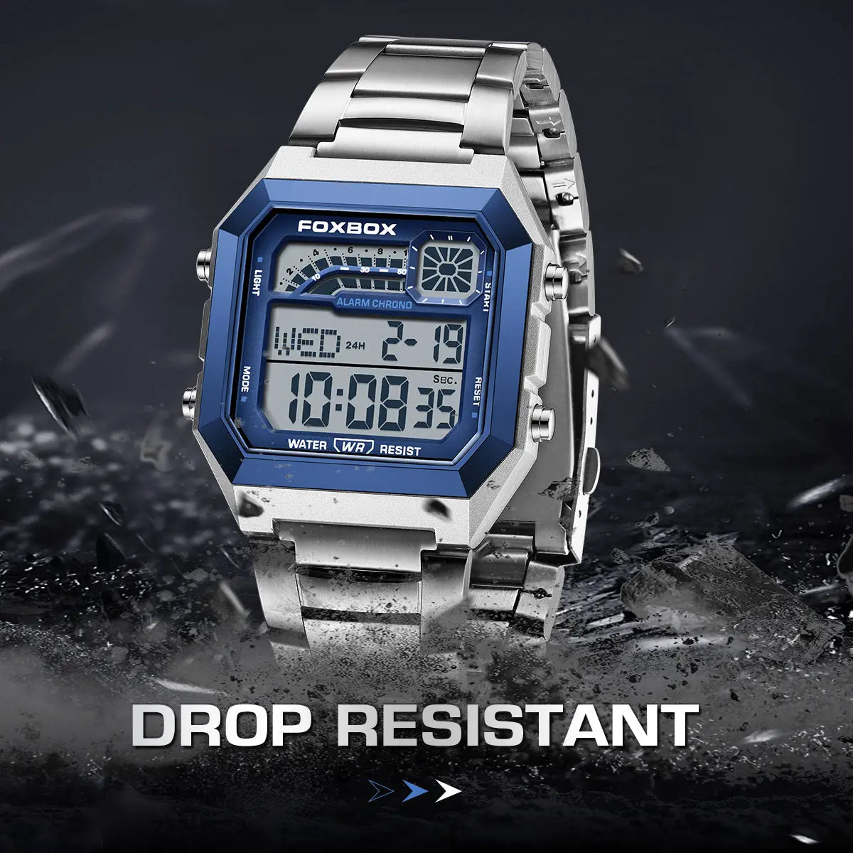 Foxbox FB0076 Square Electronic Sports Digital watch for men Foxbox