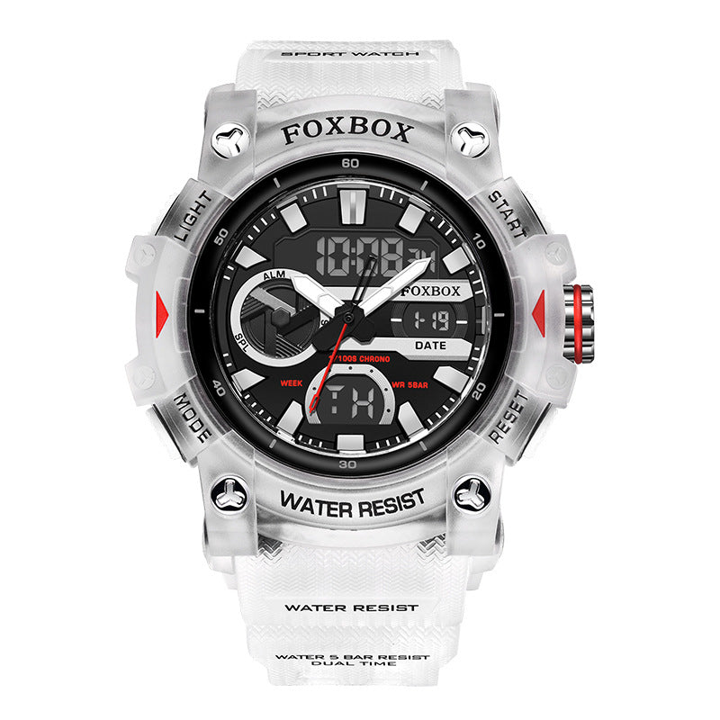 Foxbox Waterproof Luminous Large Dial Double Display Electronic Watch for Men FB0052 - TempoqWatch