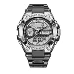 Lige 8922 Analog Digital Quartz Watch Waterproof Watch For Men - Skmeico