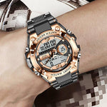 Lige 8922 Analog Digital Quartz Watch Waterproof Watch For Men