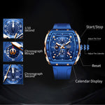 Lige Sports Multifunctional Luminous Waterproof Quartz watch for Men 