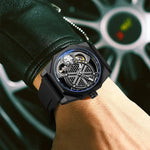 Linke LK9007 Tonneau-shaped Skeleton Automatic Watch For Men Linke
