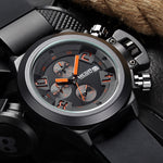 Tempoq Megir Multifunctional Sports Silicone Band 3D Engraved Dial Quartz Watch For Men MG2002 - TempoqWatch