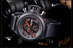 Tempoq Megir Multifunctional Sports Silicone Band 3D Engraved Dial Quartz Watch For Men MG2002 - TempoqWatch