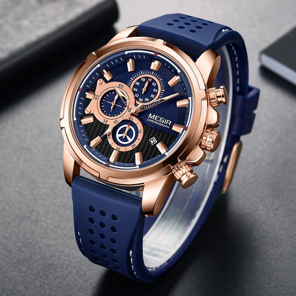 Megir Quartz Chronograph Watch For Men 2101 - Skmeico