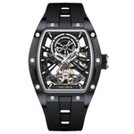 Mini Focus 0603 Steel Case Full Hollow Automatic Mechanical Watch For Men 