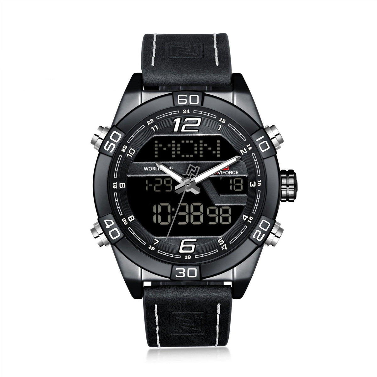 Naviforce Analog Digital Waterproof Watch For Men 9128 - Skmeico