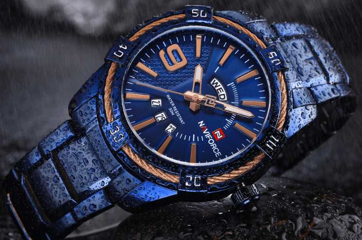 Naviforce Quartz Luxury Steel Watch For Men 9117 - TempoqWatch