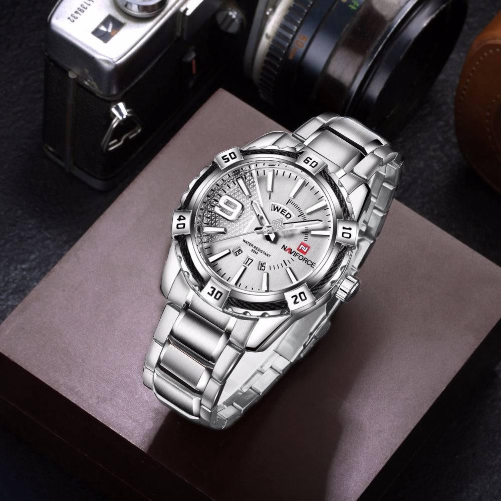Naviforce Quartz Luxury Steel Watch For Men 9117