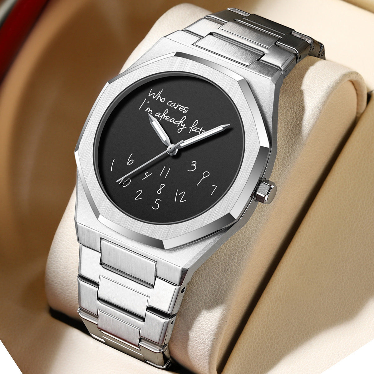 New Trend Luminous dial Simple Trend Octagonal Steel Watch for Men 