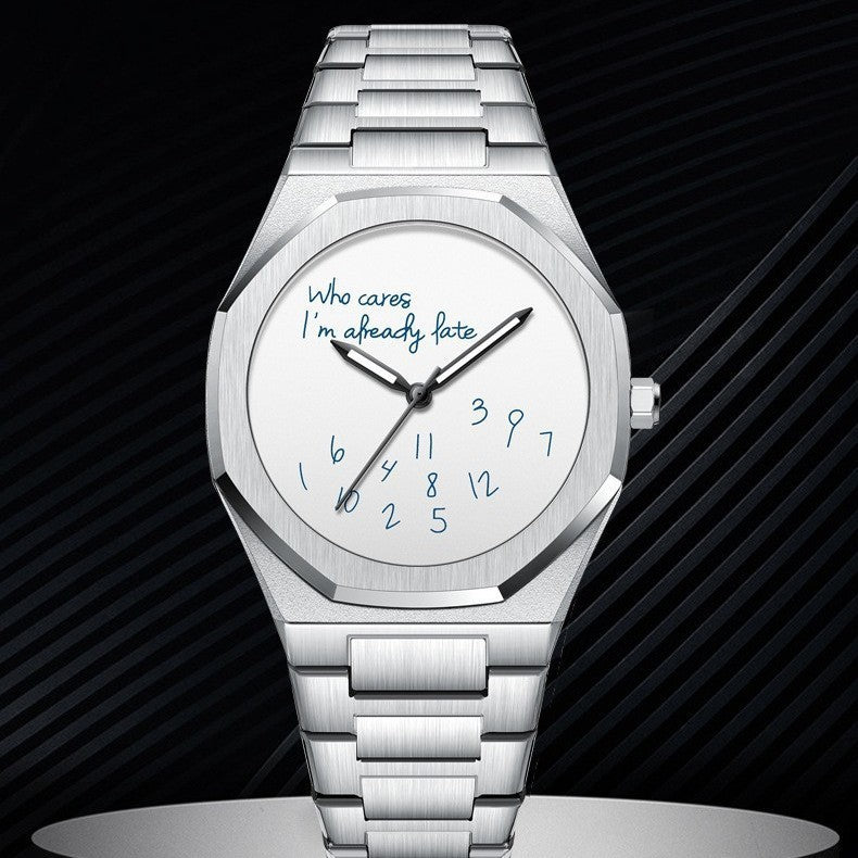 New Trend Luminous dial Simple Trend Octagonal Steel Watch for Men 