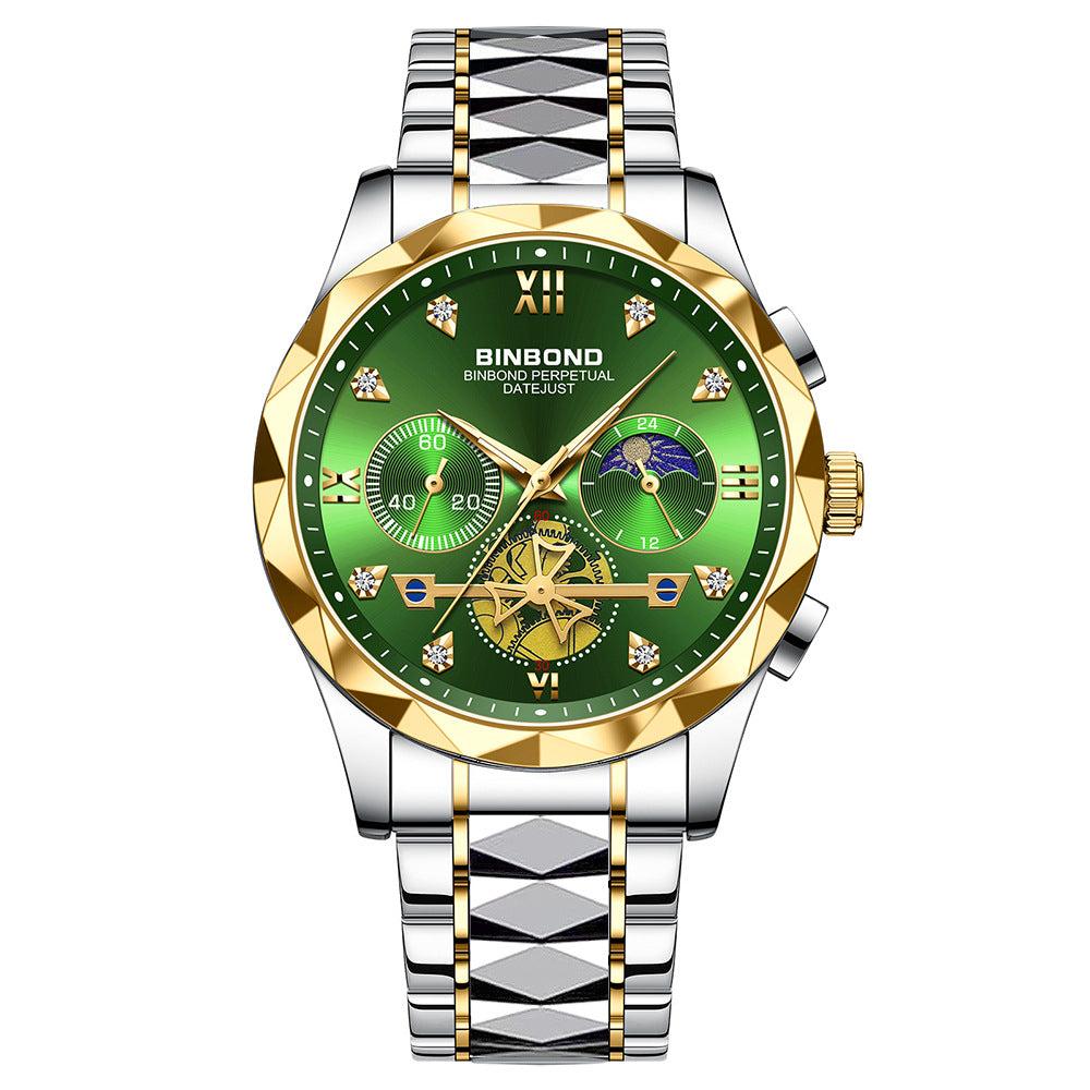 Binbond Steel Casual Multi-function Quartz Watch For Men B1236 - TempoqWatch