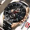 VA VA VOOM Va-216 Leather and Steel Strap Chronograph watch For Men