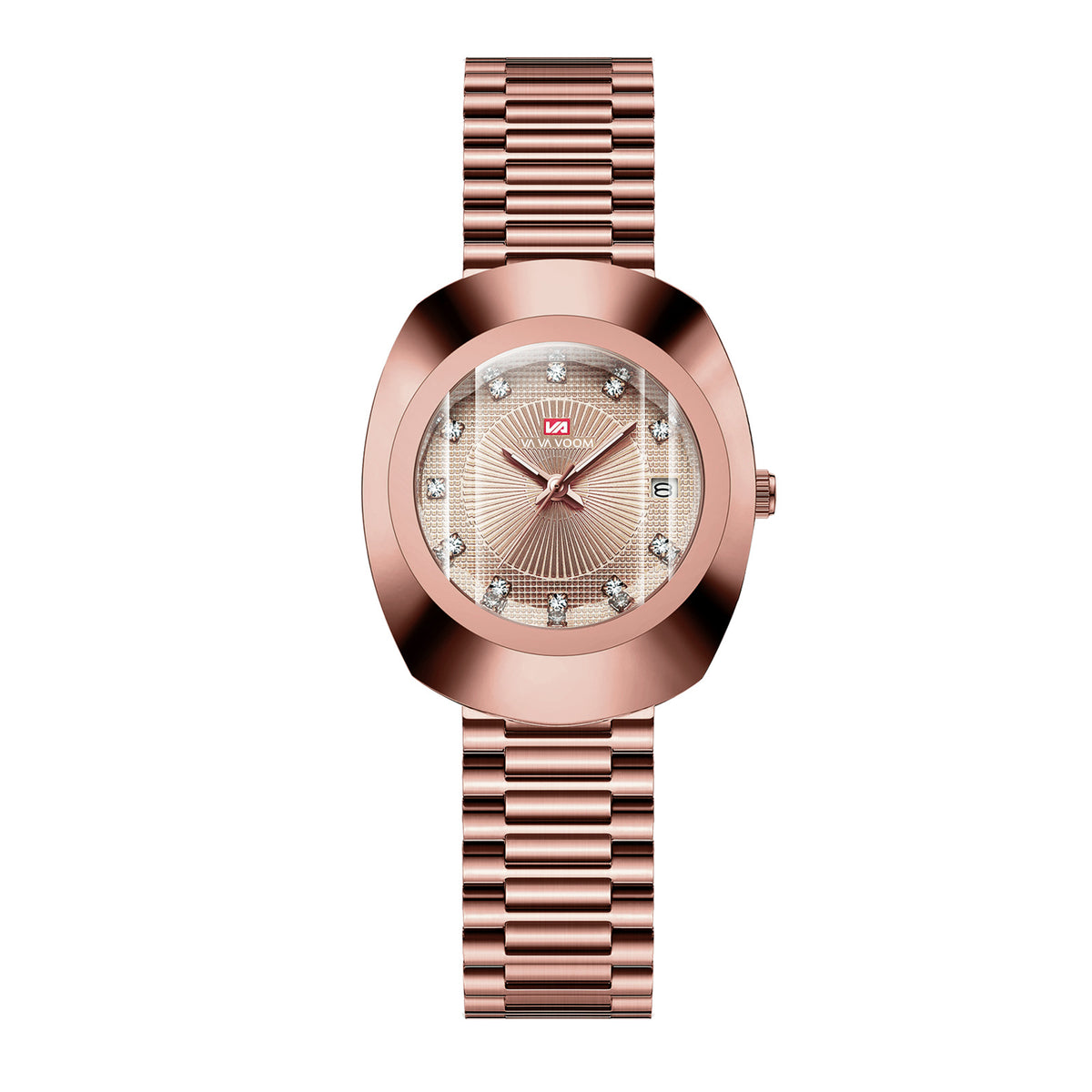 Va Va Voom Couple Quartz Watch Yellow Gold Diamond Waterproof Steel Belt Watch
