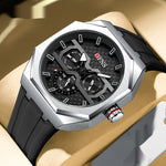 OFNS Three Eyes And Six Needles Fashion Waterproof Quartz Watch For Men 8023 - TempoqWatch