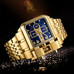 Oulm Large Dial Quartz Watch Stainless Steel calendar watch for men HP3364P - TempoqWatch