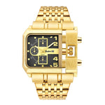 Oulm Large Dial Quartz Watch Stainless Steel calendar watch for men HP3364P - TempoqWatch