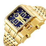 Oulm Large Dial Quartz Watch Stainless Steel calendar watch for men HP3364P - TempoqWatch