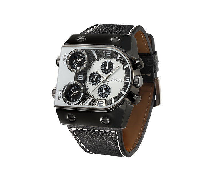 Oulm U Shape Quartz Multifunction Watch For Men 9315 