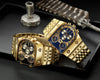 Oulm U-shaped Steel Large Dial Quartz watch For Men