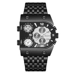 Oulm Ushaped Steel Big Dial Multifunctional watch for men 9315 