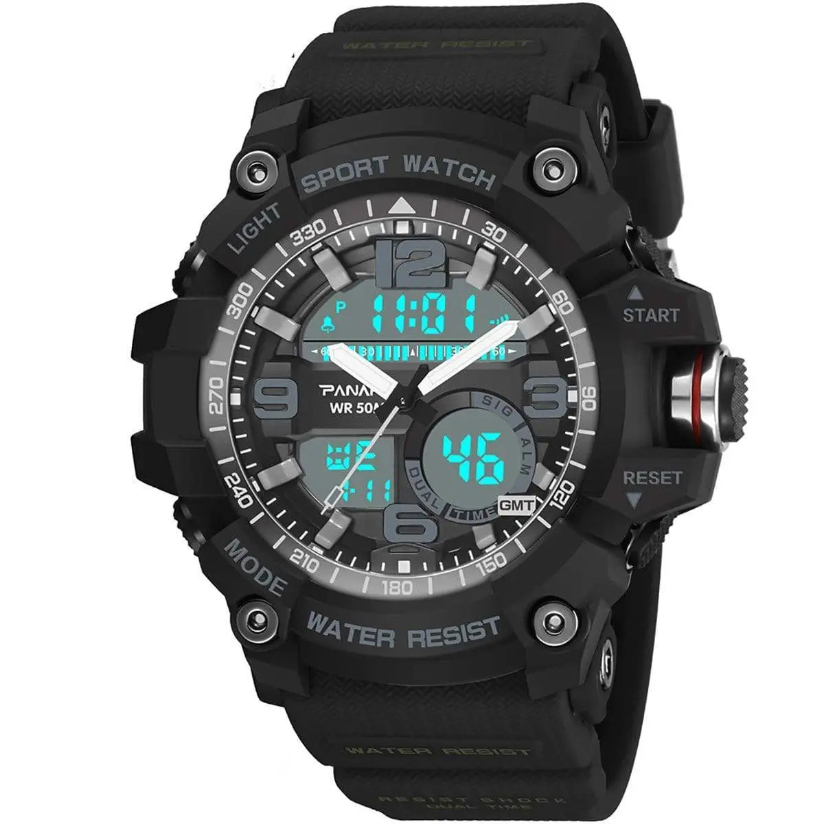 Panars 8010 Analog Digital Round Sports watch for Men Panars