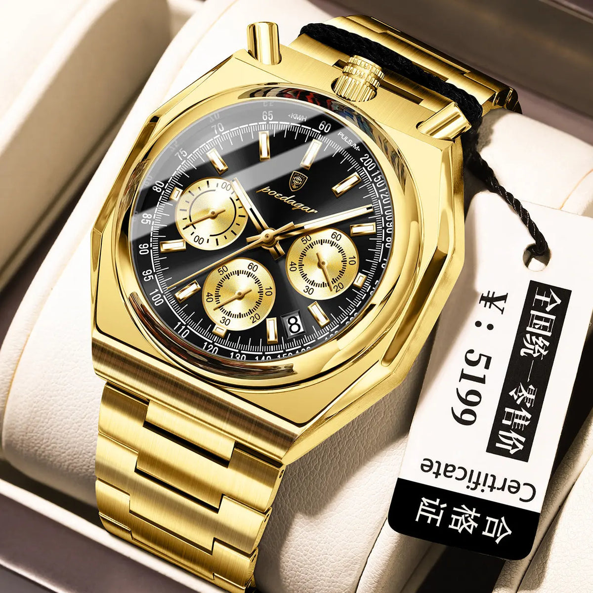 Poedagar 897 Luminous Quartz watch for Men Poedagar
