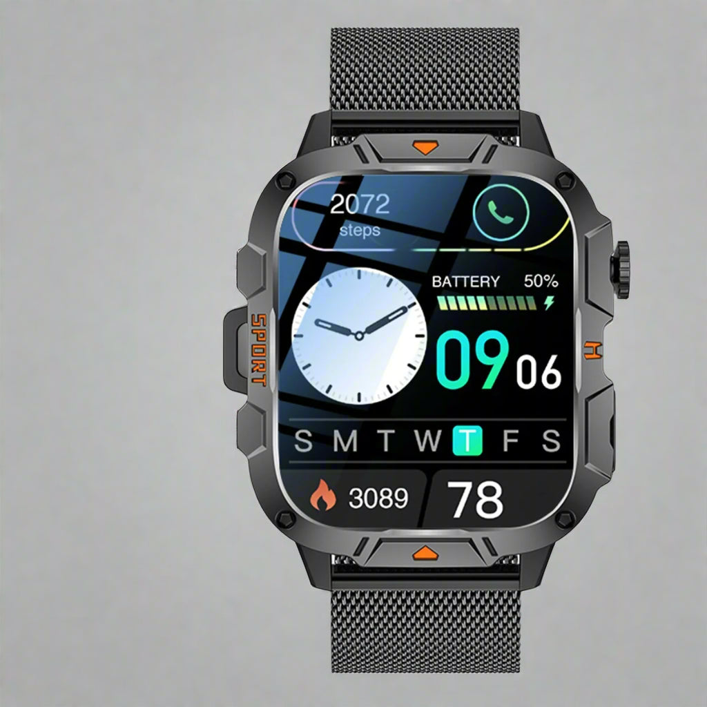 QX12 Square Large Screen Multi-function Sports Running Heart Rate Smart Watch 