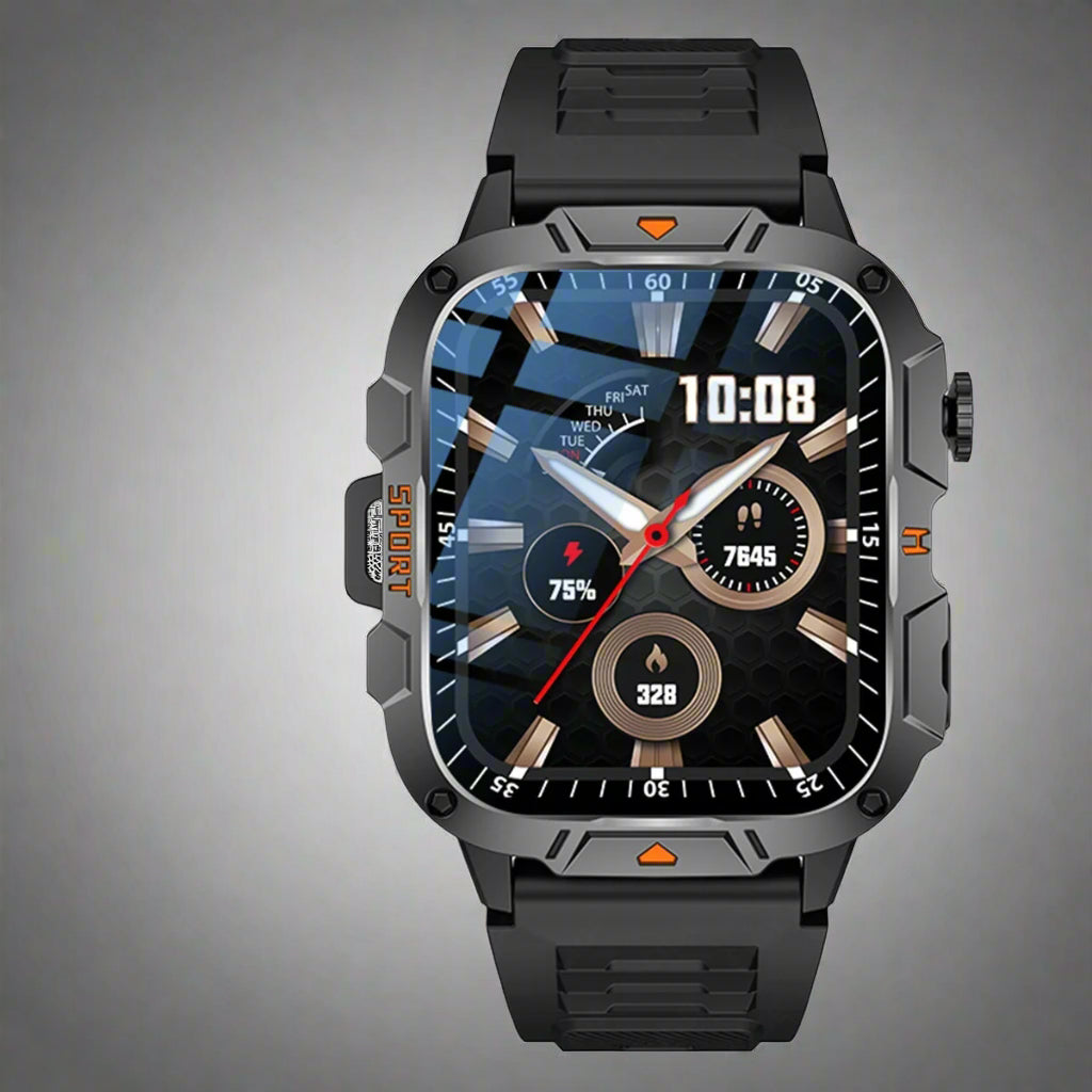 QX12 Square Large Screen Multi-function Sports Running Heart Rate Smart Watch 