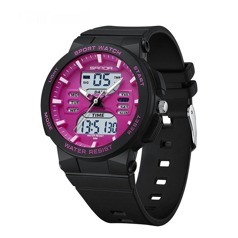 SANDA Analog Digital multi functional sport watch for students 6185 - TempoqWatch