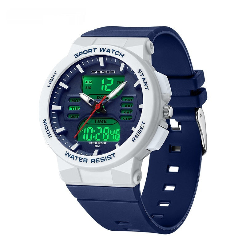 SANDA Analog Digital multi functional sport watch for students 6185 - TempoqWatch