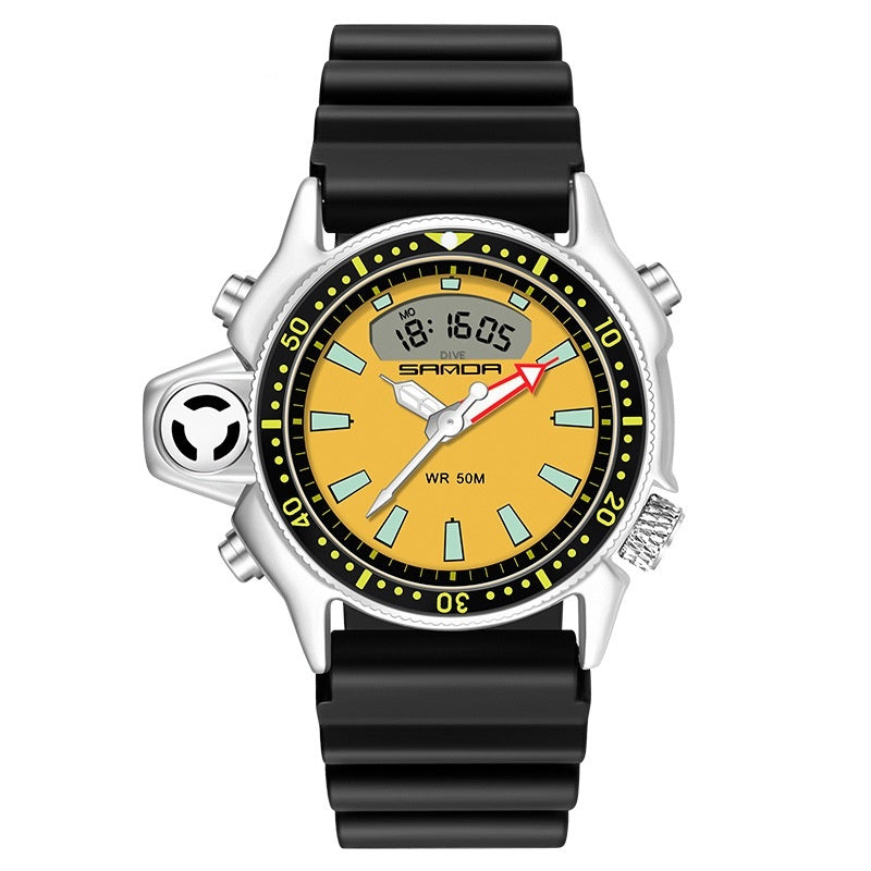 Sanda Sports Multifunctional Outdoor Waterproof Large Dial Watch for men 3008 & 3009 